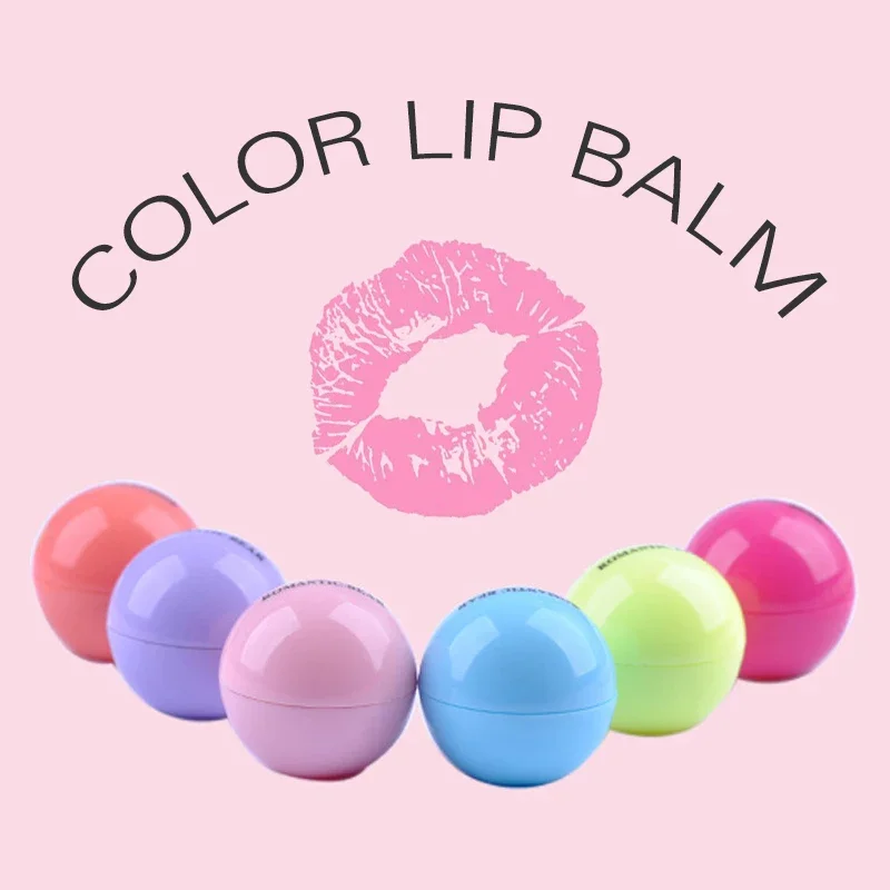 Heallor 6 Colors Fruit Ball Lip Balm Jelly Hydrating Winter Moisturizing Nutritious Peel Off Lips Dead Skin Makeup Lipgloss Base