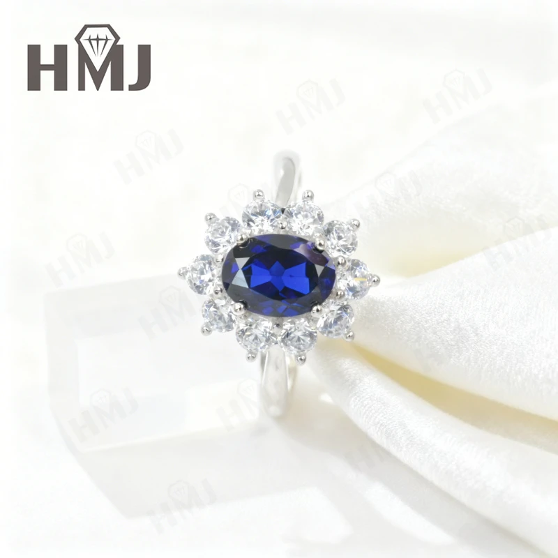 

Gemstones Ring Oval Cut Lab Grown Ruby Sapphire Columbia Padparadscha 925 Silver Anniversary Gifts Charms Jewelry for Woman