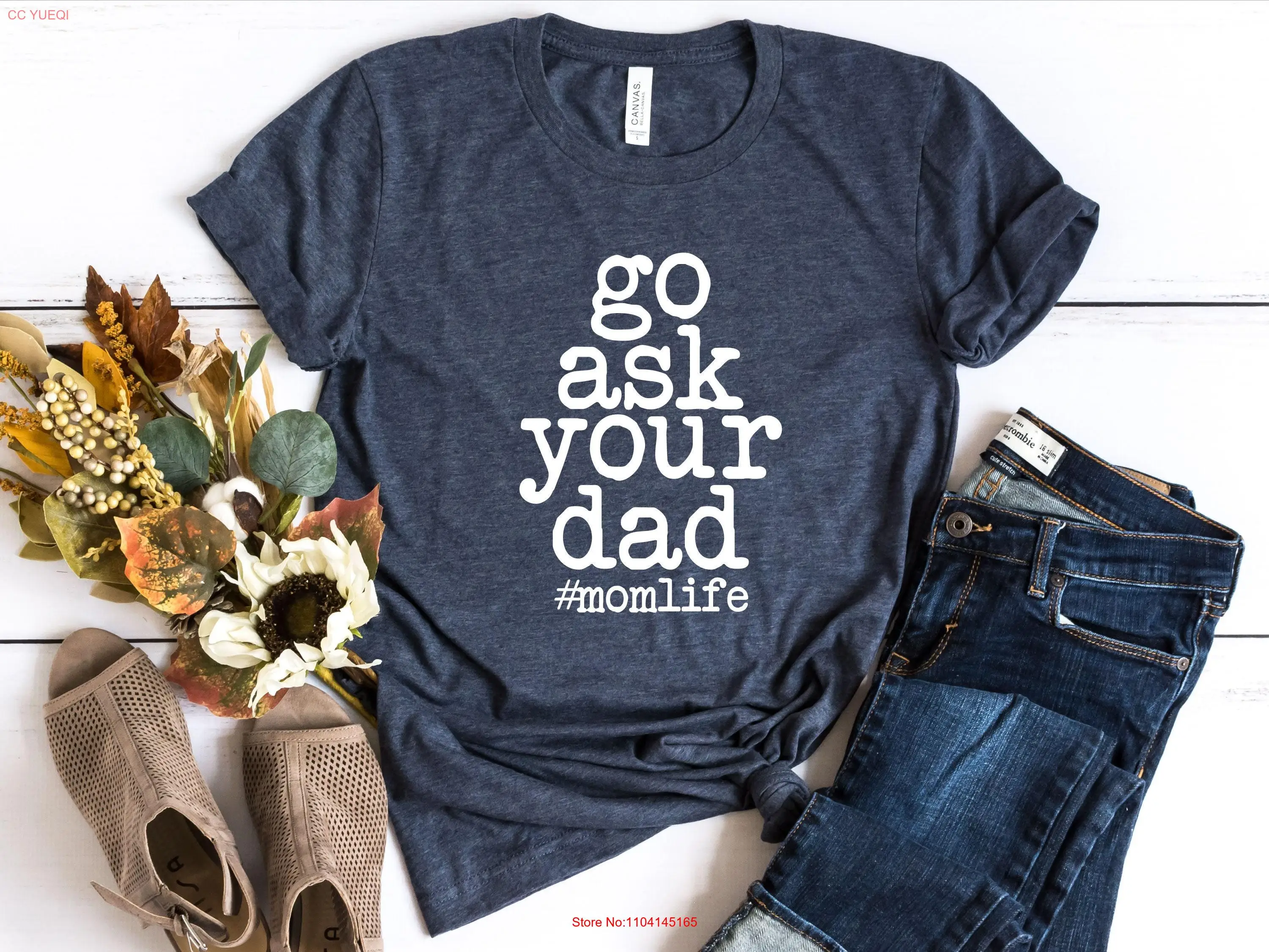 

Забавная футболка для мамы, спросите вашу папу, добавляющая развлечение Twist to Moms' Lives Уникальная мама, образ жизни мамы