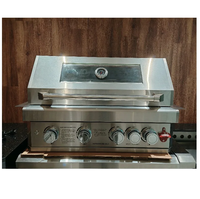 

Built-in Outdoor Kitchen BBQ Grill Side Burner Wine Cooler