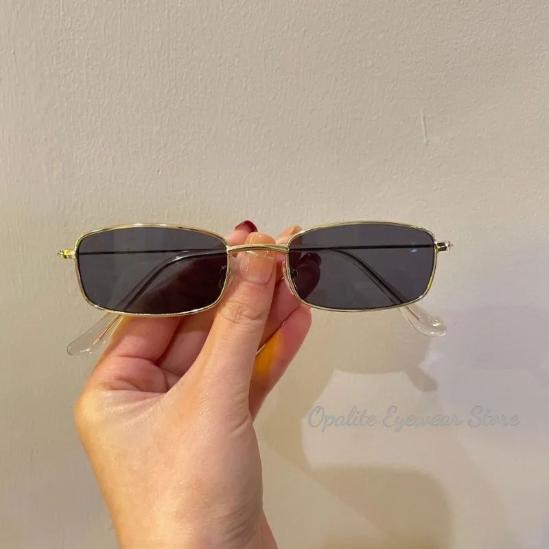 Fashion Retro Metal Frame Colorful Sunglasses Vintage Small Square Rectangle Sun Glasses Men Women Очки Солнцезащитные Женские