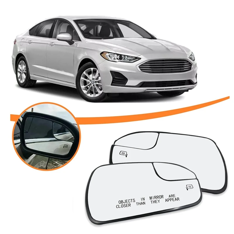 For Ford Fusion 2013-2020 Left & Right Car Door Side Rearview Mirror Glass With Heated DS7Z17K707F, DS7Z17K707B