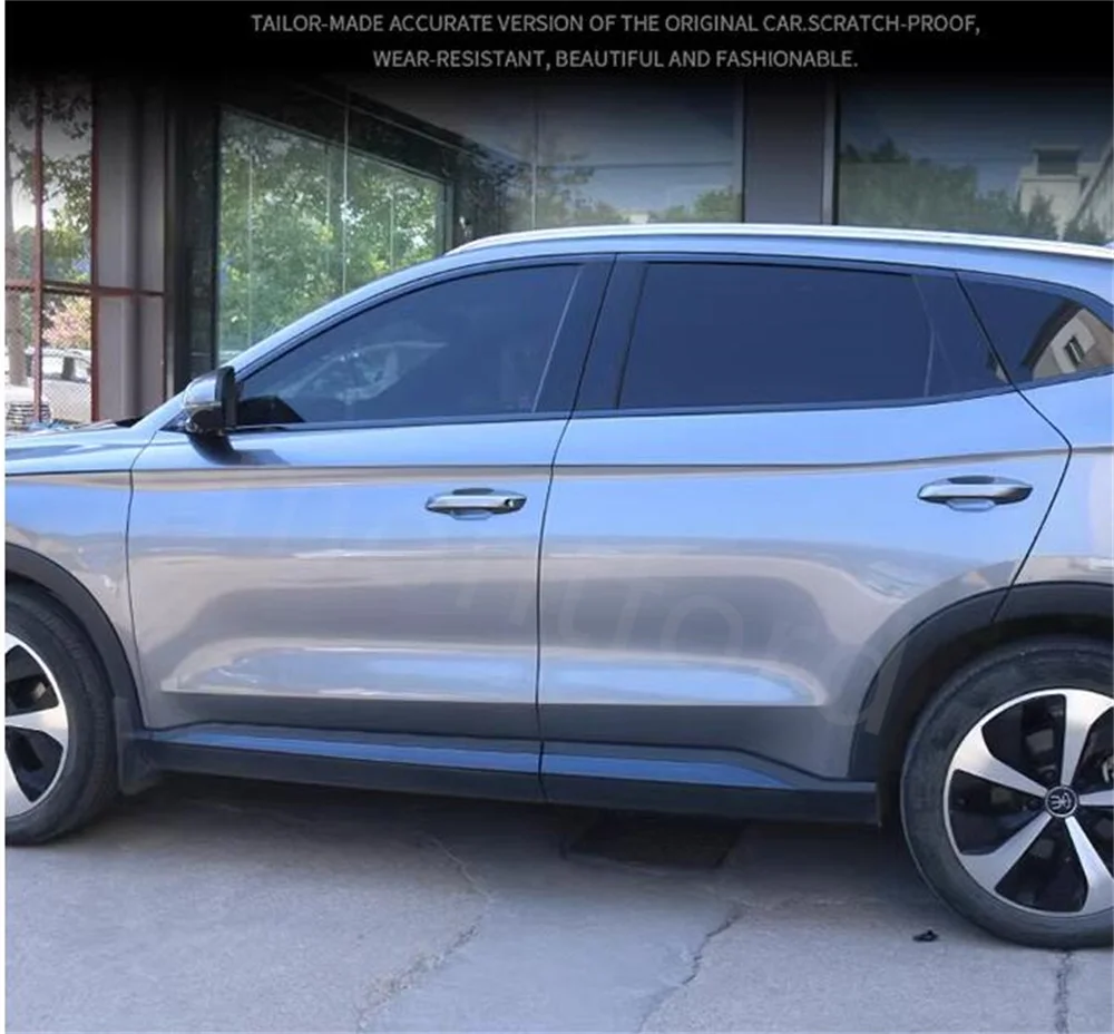 

10 шт., Стайлинг автомобиля, высококачественная черная стальная рамка для окон, полоски, накладка для BYD Song plus 2021 2022 2023 2024