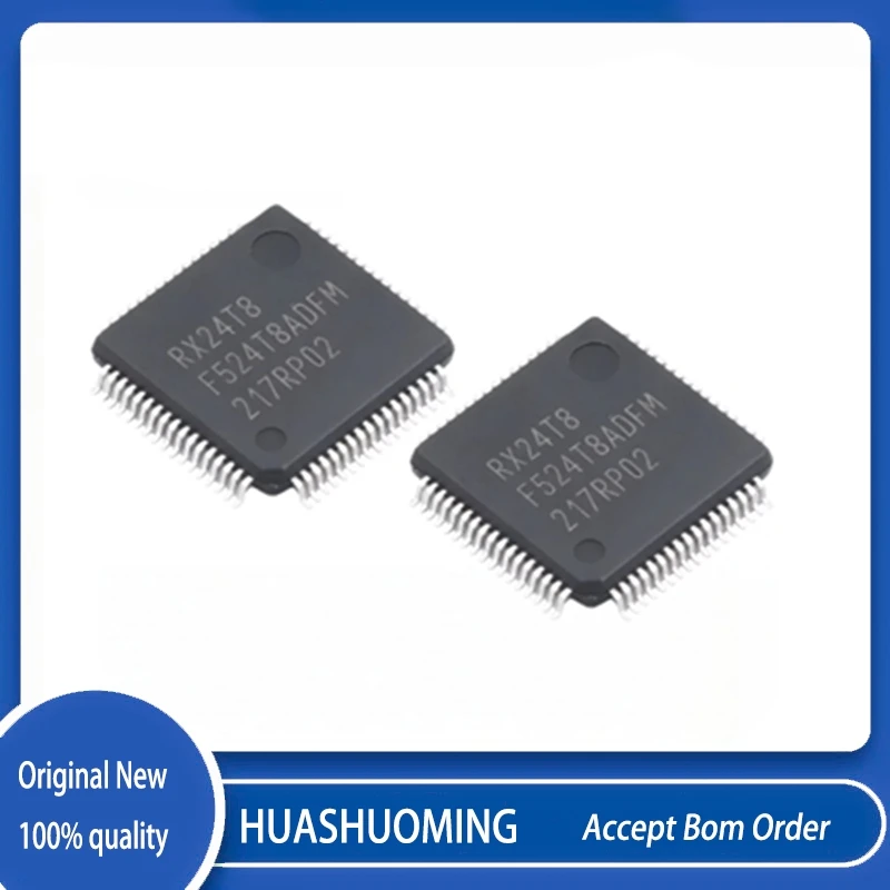 2Pcs/Lot  R5F524T8ADFM F524T8ADFM RX24T8 QFP-64