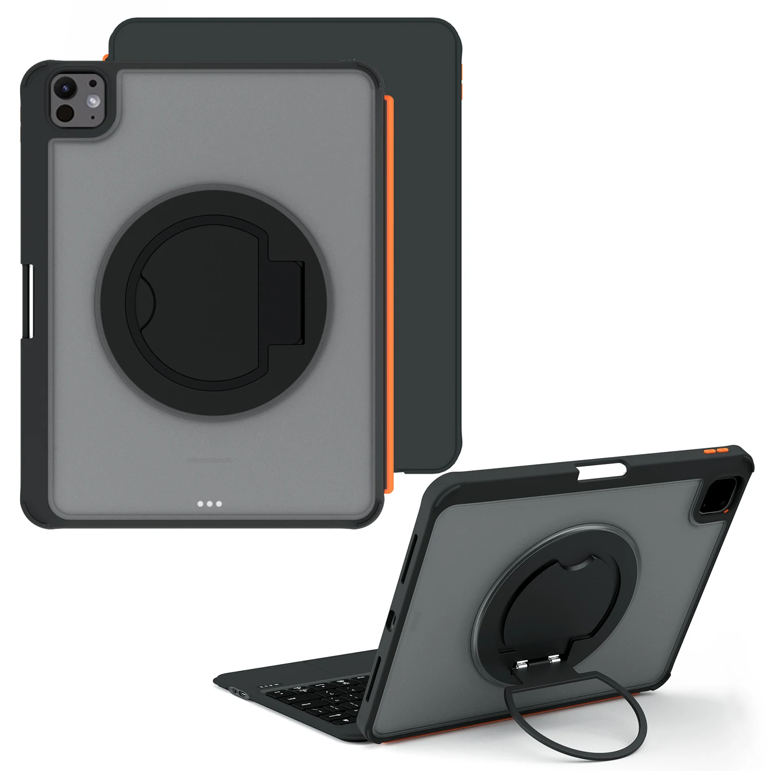 

TU3607P For iPad Pro 11 (2024) M4 Magnetic Split Backlit Keyboard Case with Rotating Stand - Black