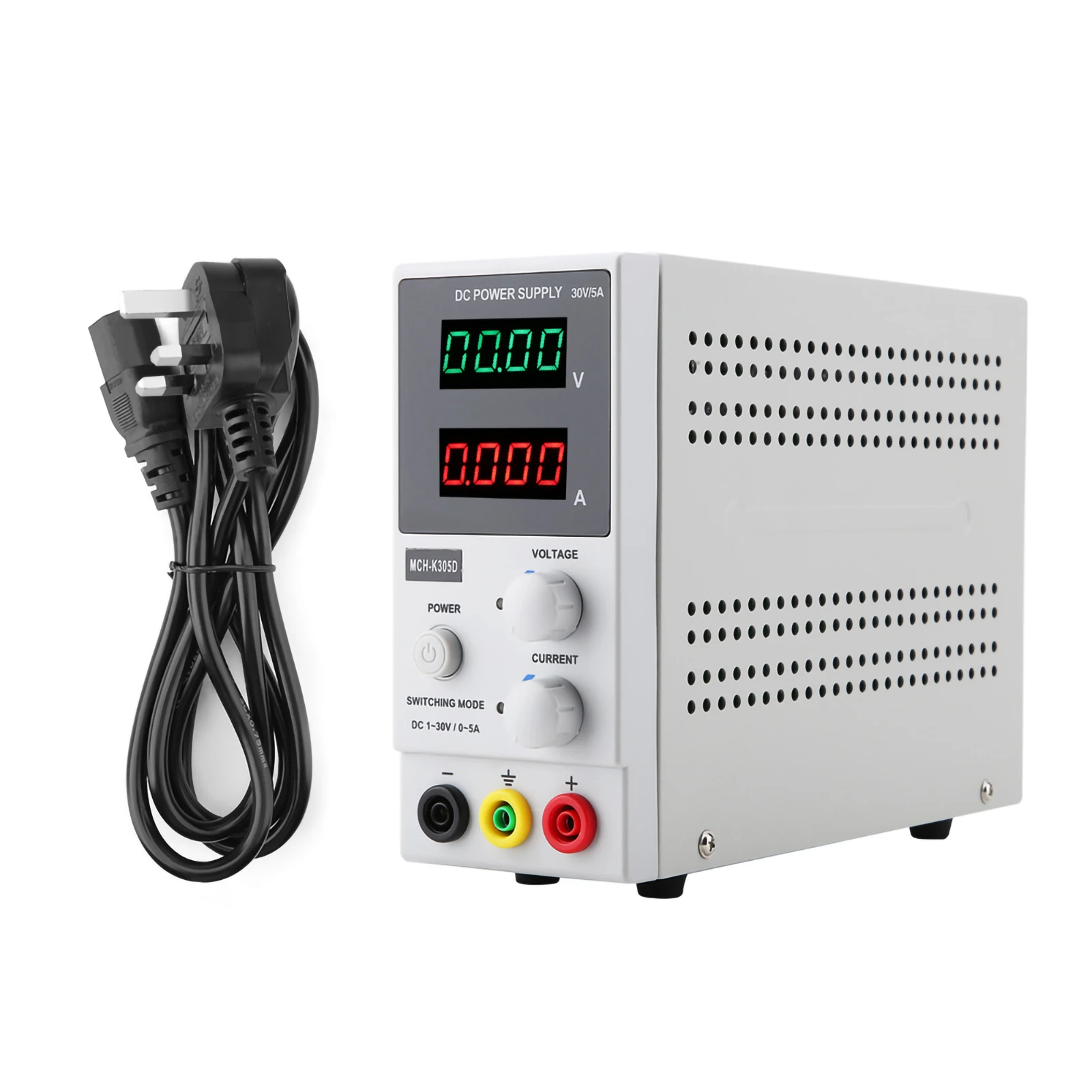 MCH‑K305D AC220V 4 Leds  DC Stabilized Power Supply Djustable Voltage Regulator  30V 5A  AU UK Plug Power Supply