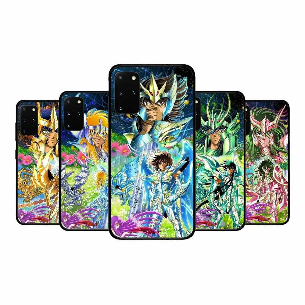 Saint Seiya Anime Black Phone Case For Samsung S 9 10 20 21 22 23 30 23 24 plus lite Ultra FE S10lite Fundas