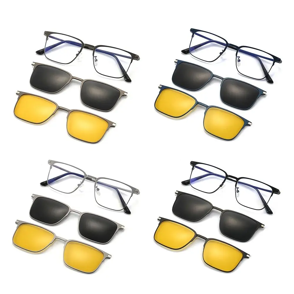 

Glasses Clips Magnetic Glasses Polarized Anti-Blue Light Glasses 3 In 1 Glasses Set with Magnet Clip On Sunglasses Lenses