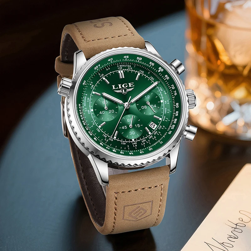 

LIGE Quartz Watches For Men Fashion Waterproof Luminous Date Man Wristwatches Top Brand Luxury Business Men Watch Reloj Hombre