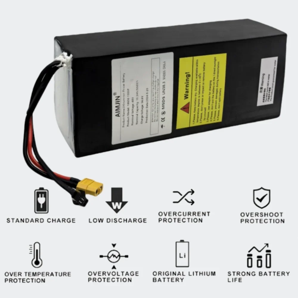 13S3P 48V 10500mAh 18650 batería recargable/de iones de litio adecuada para batería de bicicleta Kugoo V1 con BMS