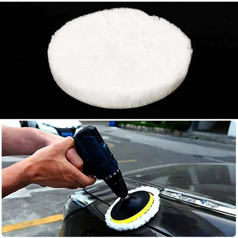 5piece set Car beauty polishing waxing cleaning wool sponge self-adhesive polishing disc Waxing Sponge Disk Wool Wheel