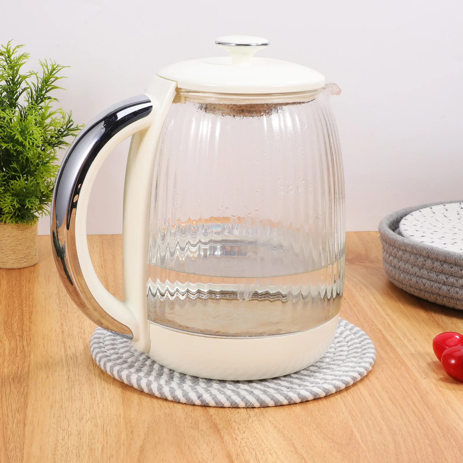 

1Set High Temperature Hot Pot Pad Cotton Round Placemats Non-Slip Table Mat Protector Kitchen Dining Table Accessory