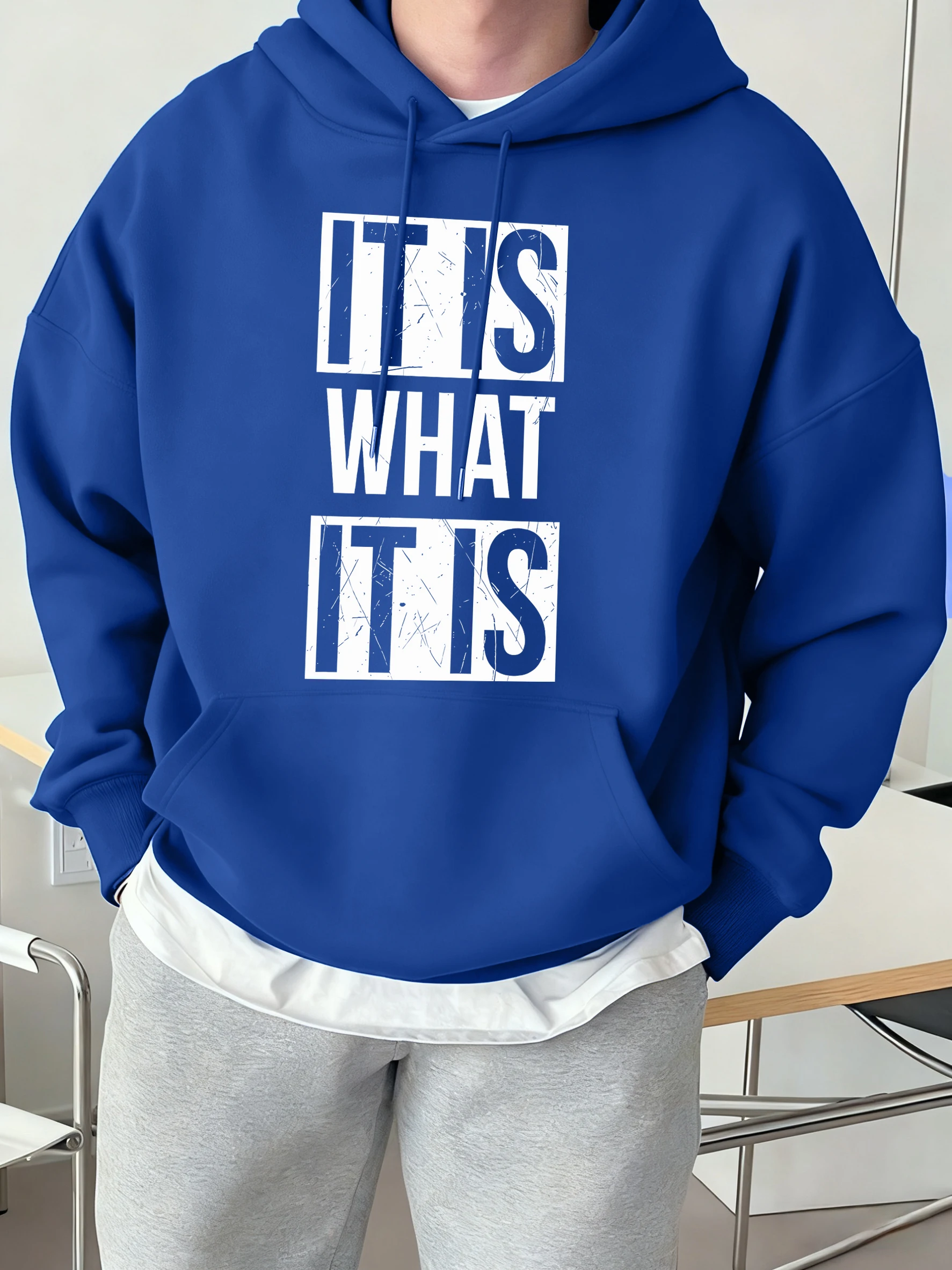 Es Ist Was Es Ist Muster Hoodies Männer Weiche Mode Kleidung Sport Atmungsaktive Streetwear Grundlegende Casual Sweatshirts Herbst Warme Top