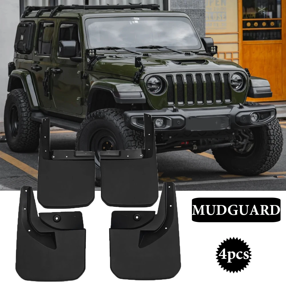 

For jeep Wrangler JL 2018-2023 Mudguard Fender Mudflaps Car Accessories Mud Flap Guards Splash Front Rear 4pcs