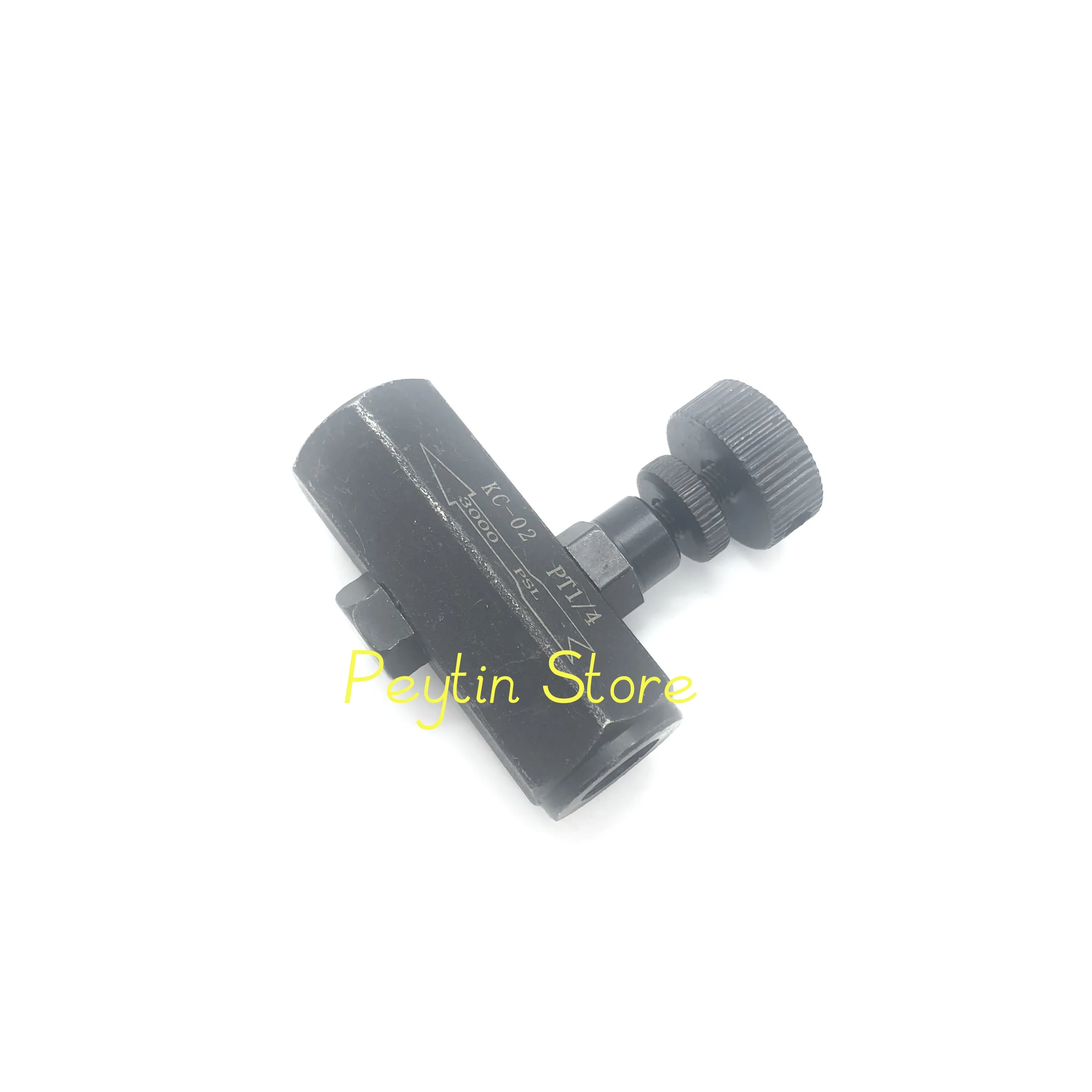 

1Pc KC-02 KC-03 KC-04 KC-06 Hydraulic One-way Throttle Valve Flow Control Valve Oil Pressure Pipe Type Regulating Valve