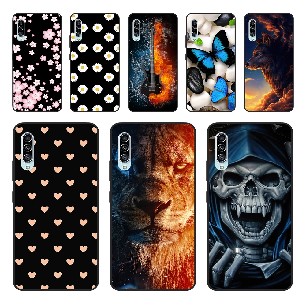 For Samsung A30S A50S A50 Case Silicone Black Soft Back Case for Samsung Galaxy A90 5G Phone Cover A 30S Coque TPU Fundas