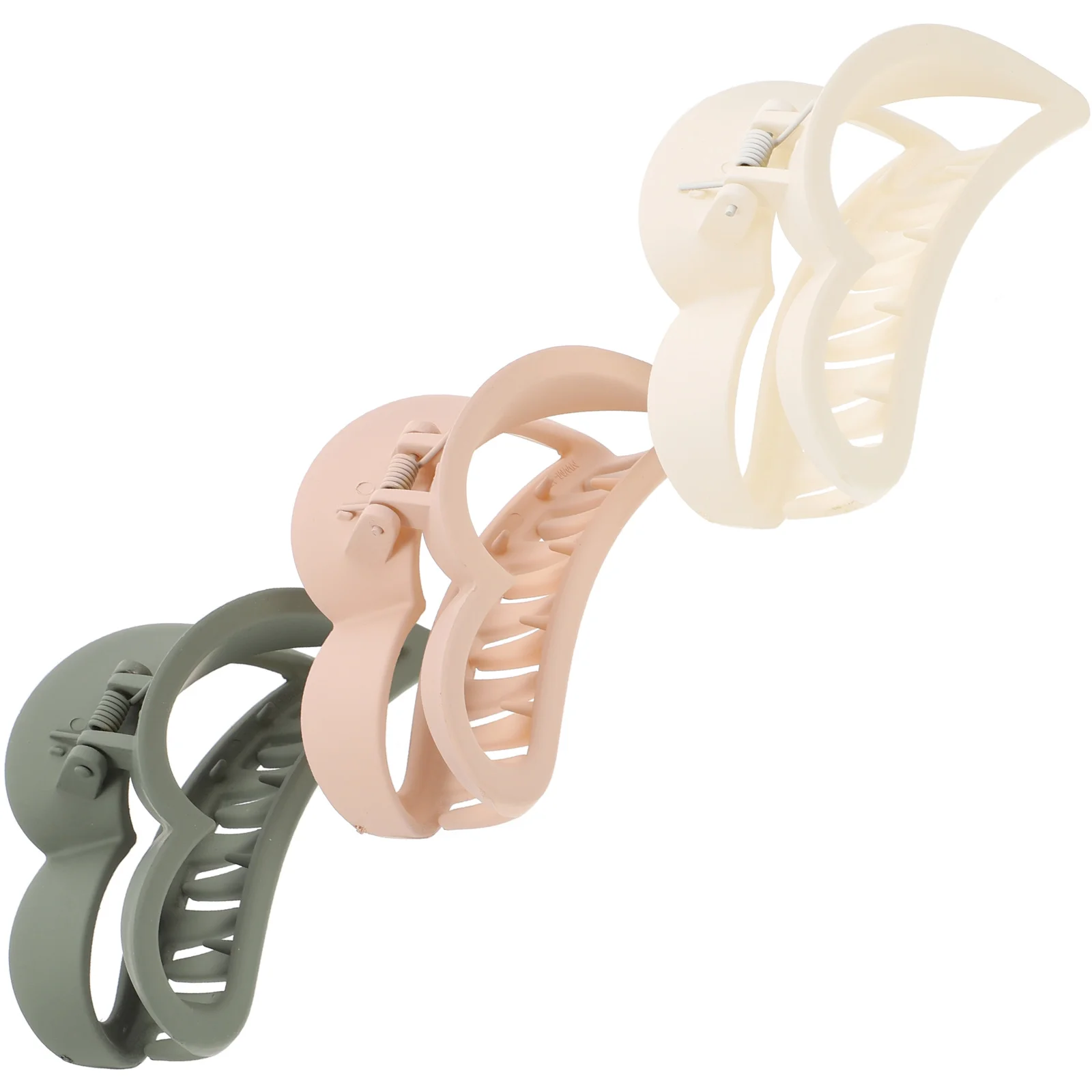 

Large Shark Claw Clips Hair Accessories Fine Grip Jaw Barrettes Short Claws Heart Style Back Hair Claw Clip Decorative Everyday