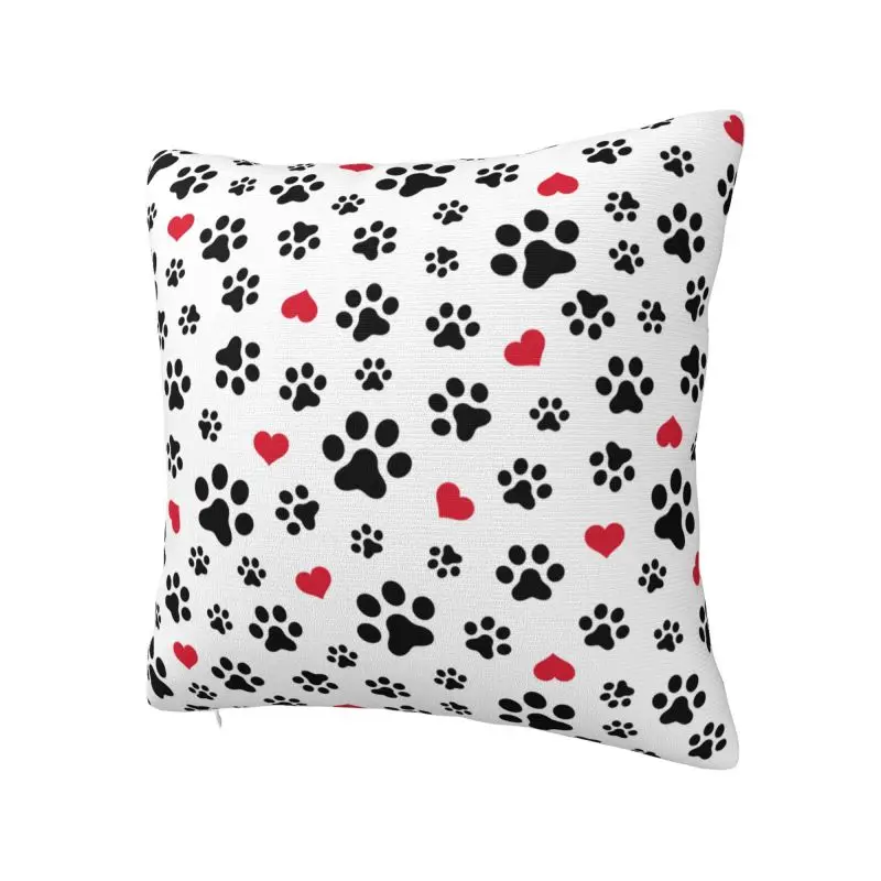 Dog Paw Cat Heart Footprints Cushion Cover 40*40 cm Polyester Throw Pillow Case Bedroom Decoration Bedding Sofa Pillowcase