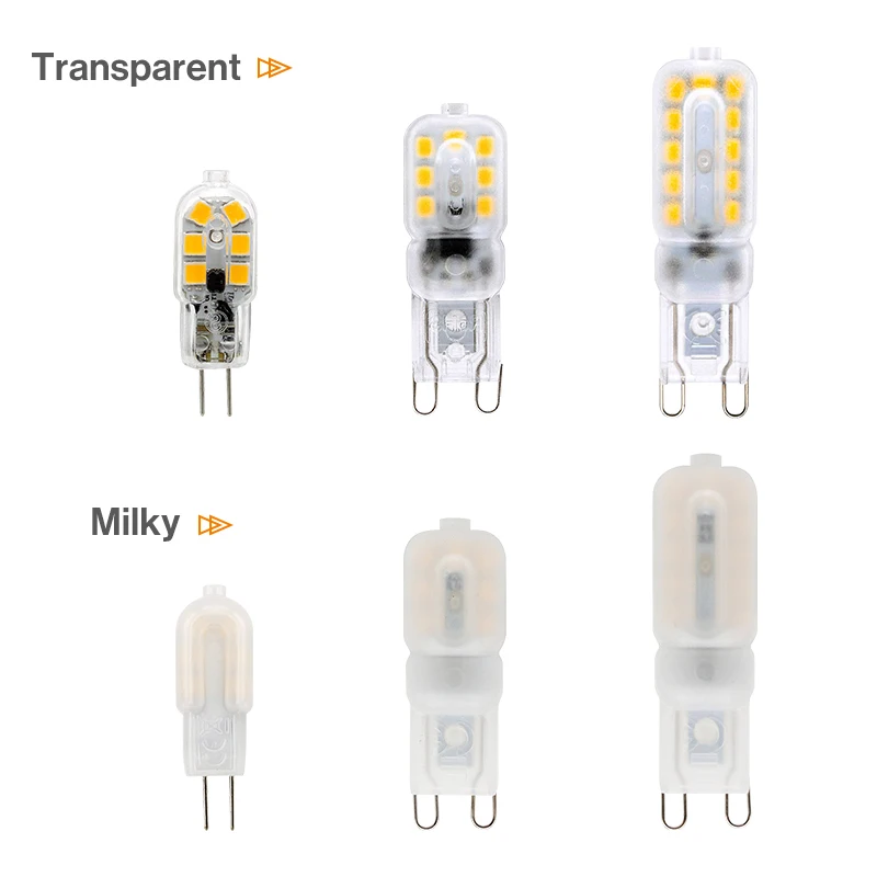 Bombilla LED G4 G9 de 2W, 3W, 5W, CA, CC, 12V, 220V, SMD2835, reemplazo de lámpara halógena de 30W y 60W, lote de 5 unidades