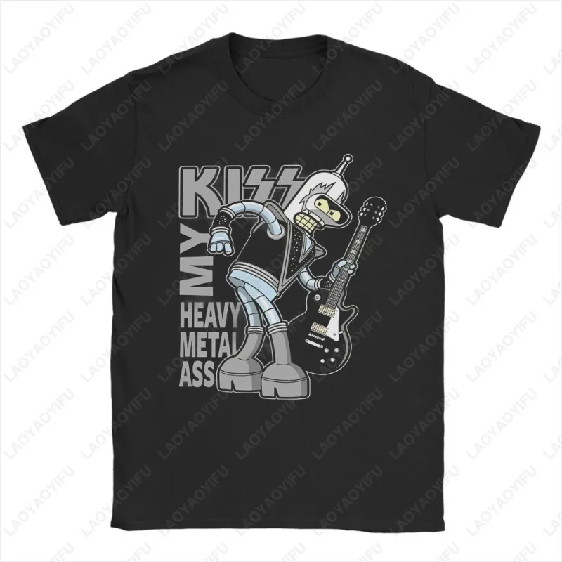 Futuramas الرئيس التي شيرت الرجال النساء ملابس علوية من القطن مطبوعة جولة الرقبة قصيرة الأكمام كل مباراة الكلاسيكية تتجه للجنسين الكبار قمم