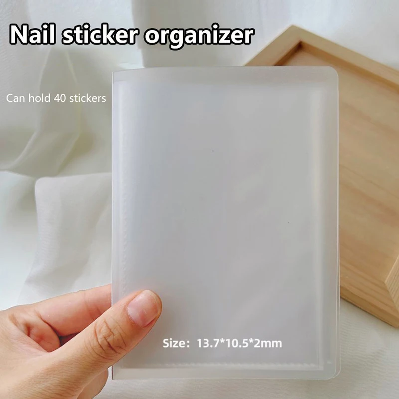 40 Slots Nail Art Stickers Storage Book Empty Album Decals Collecting Organizer Holder Display Notebook Manicure Tools