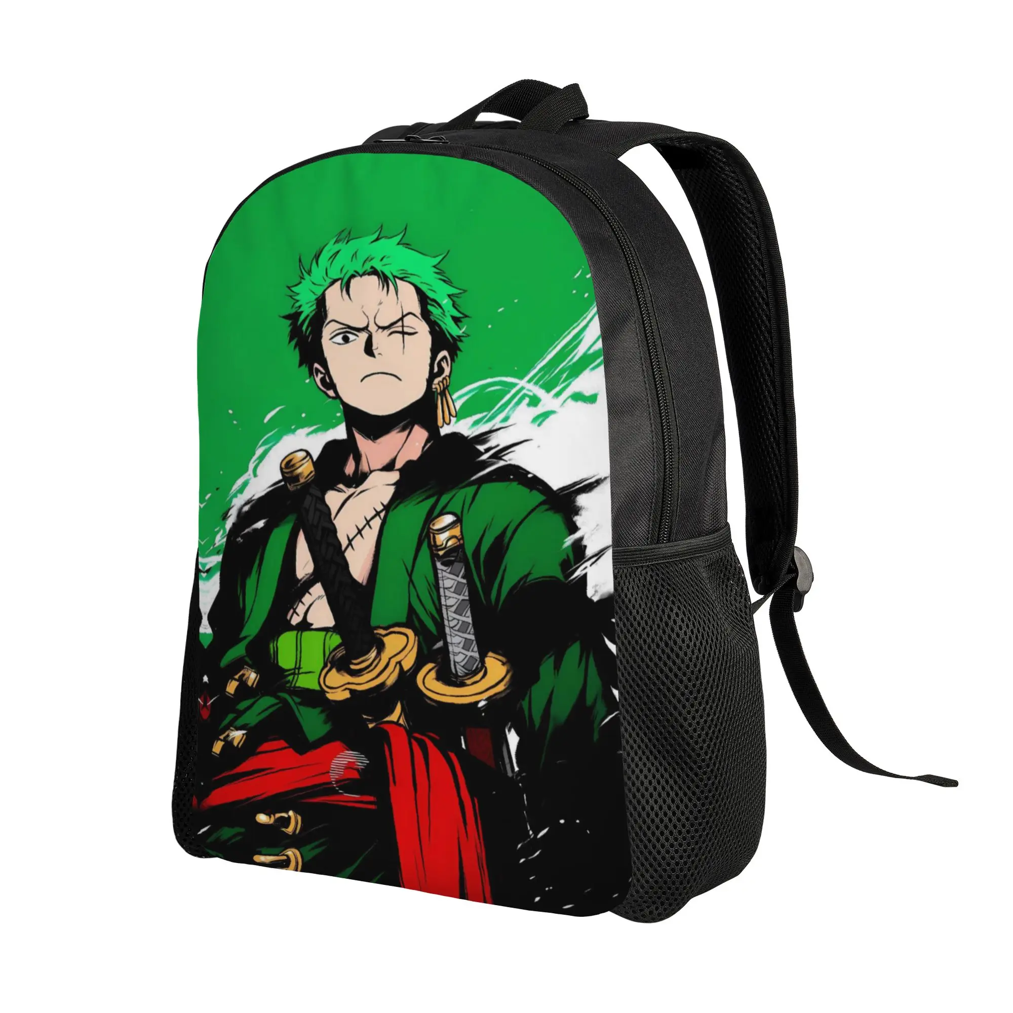 Zoro Battle Anime Backpack Ones Pieces Boy Girl Polyester University Backpacks Durable Modern School Bags Rucksack