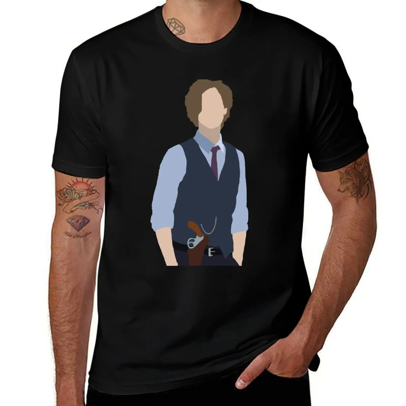 

dr. spencer reid silhouette T-Shirt Sporty Breathable Short Sleeve T-Shirt