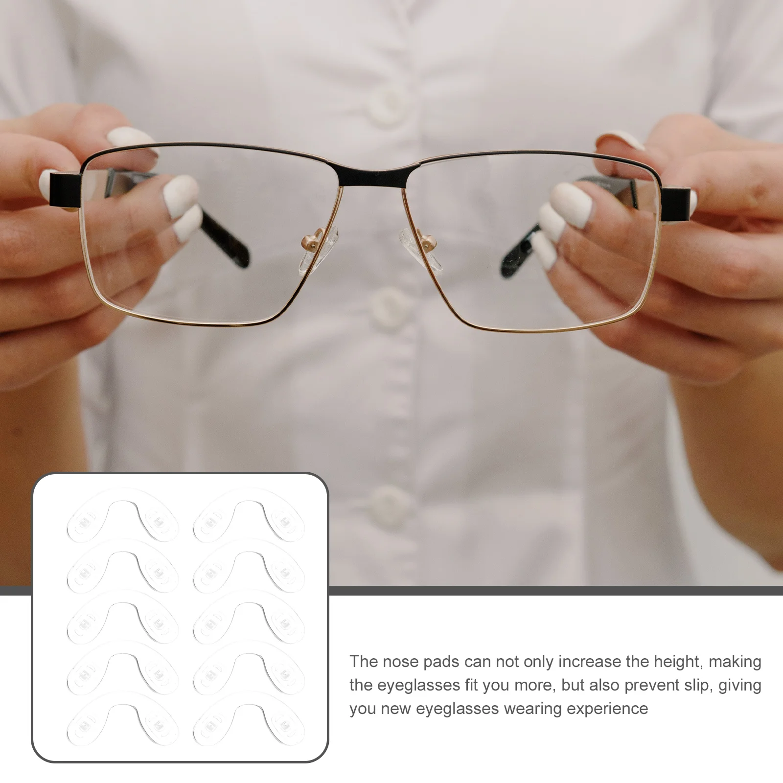 Glasses Silicone Nose Pads Replacement for Eyeglass Eyeglasses Grips Anti Slip Cushion Small