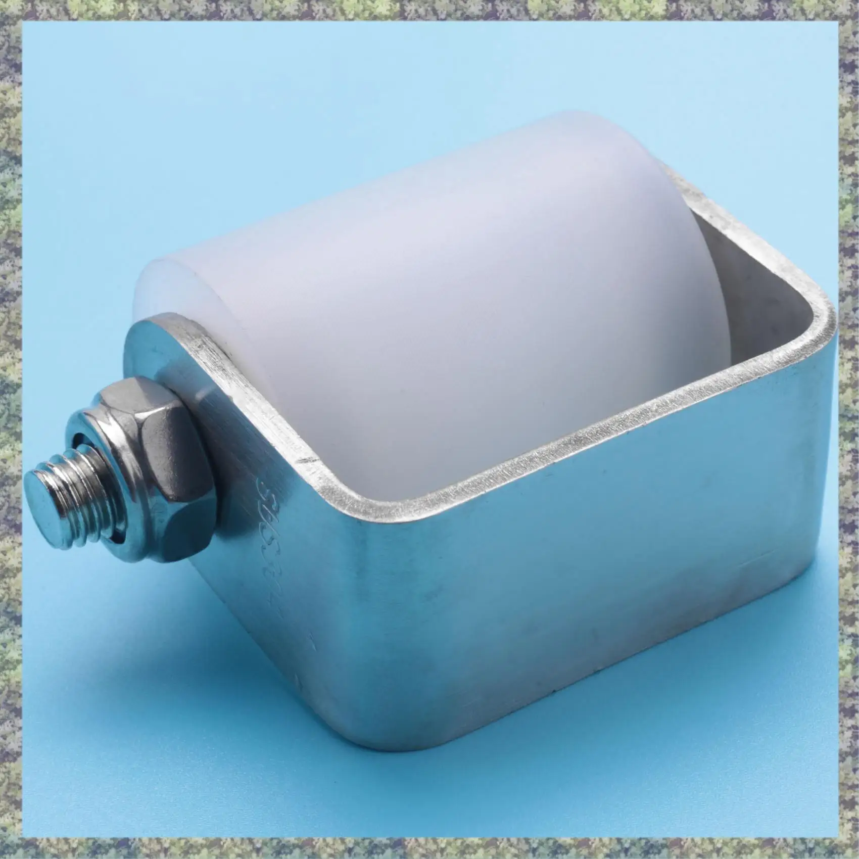 

WON 2Pcs Slide Gate Guide Roller 3 Inches Hard Nylon Sliding Rolling Gates Guider Heavy Duty Ball Bearing Side Roller