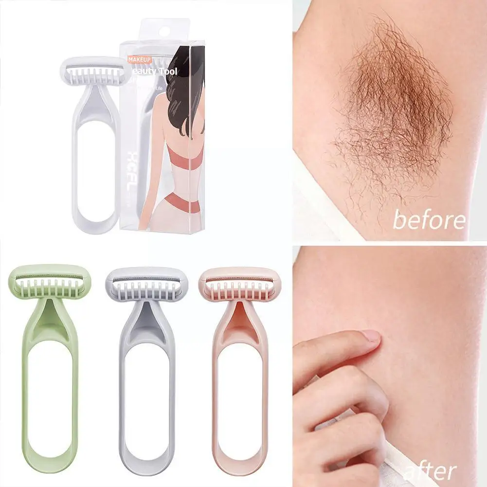 Hair Remover Knife Body Armpit Leg Bikini Hair Removal Non-sensing Removal 3 Manual Hair Colors Ladies Shaving Knife Blades M7E0