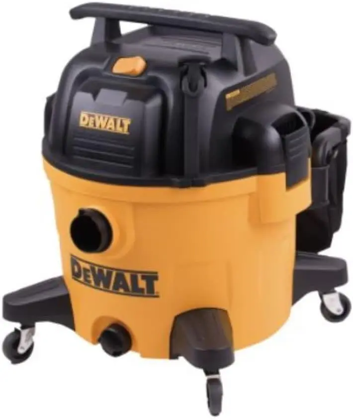 DEWALT Wet and Dry Vacuum 9 Gallon Poly Wet/Dry Vac Yellow Shop Vacuum 5 HP Strong Suction for Jobsite, Workshop 3 in 1 Multi Fu