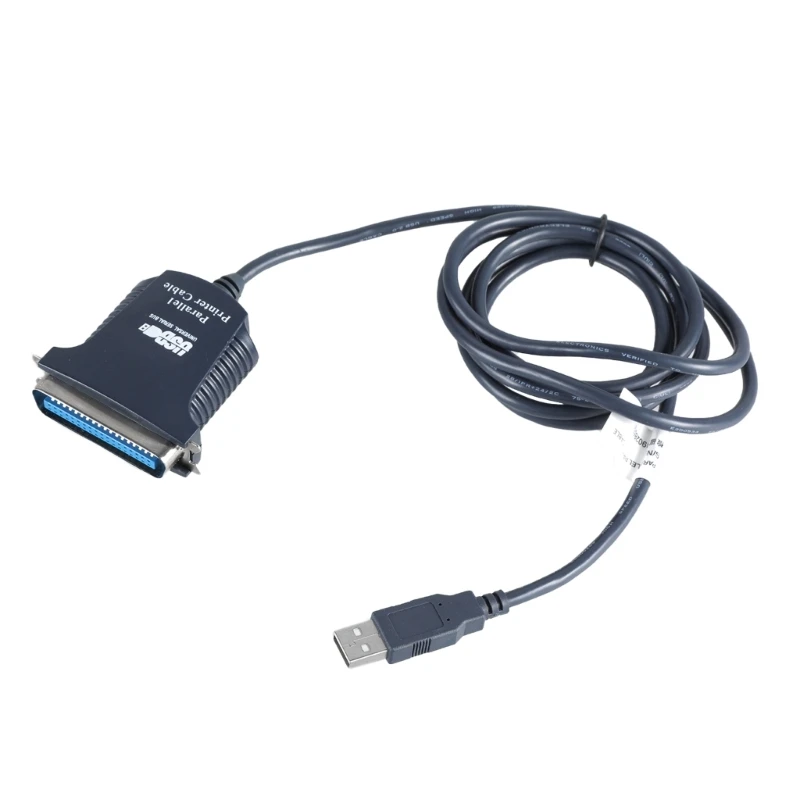 180cm USB to CN36 Parallel Port Cable, Male to Male Connector Data Link Cord for Easily Printer Plug and Play D2RC