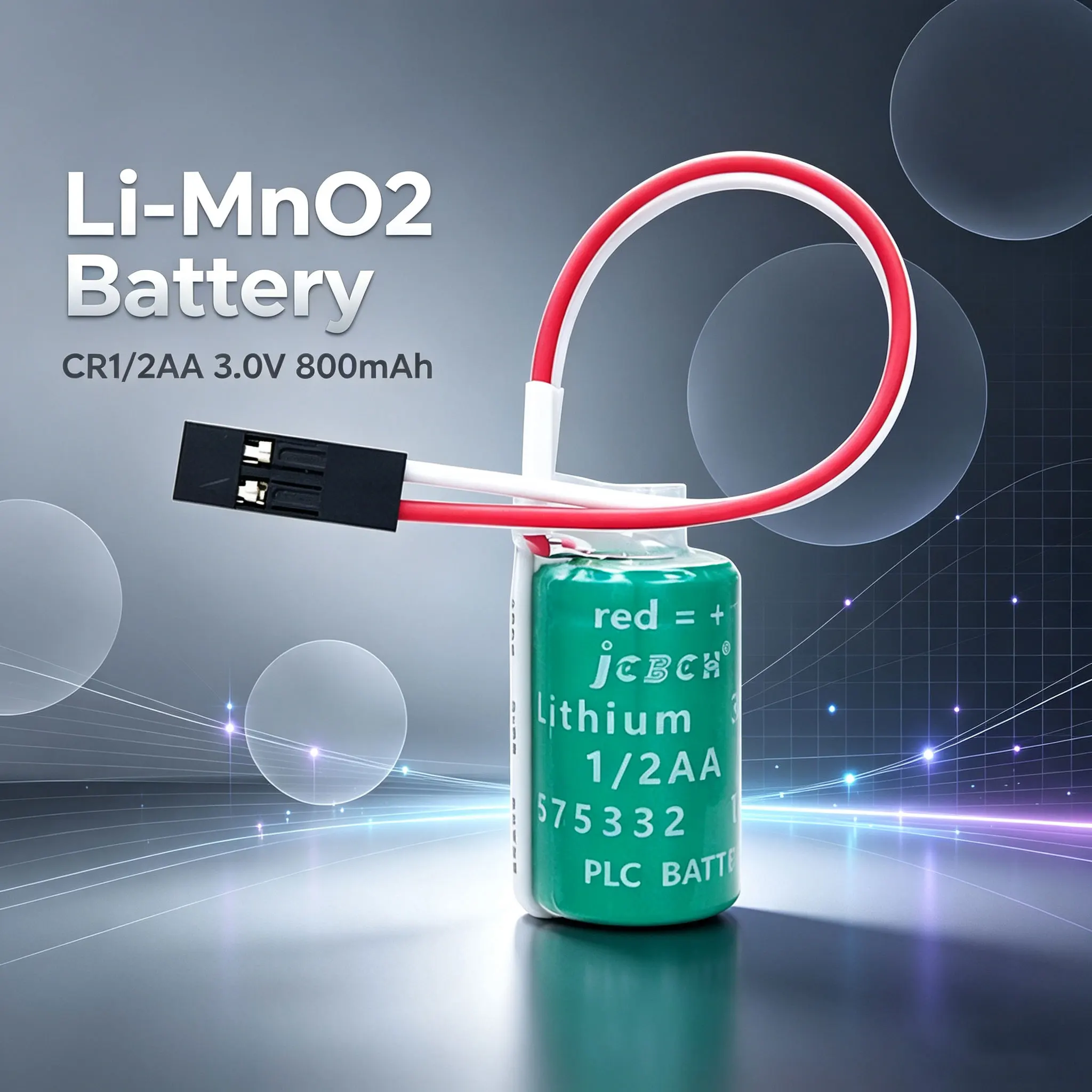 JCBCH CR1/2AA Industrial control PLC servo driver, positioning card, injection molding machine, 3.0V Li-MnO2 Battery