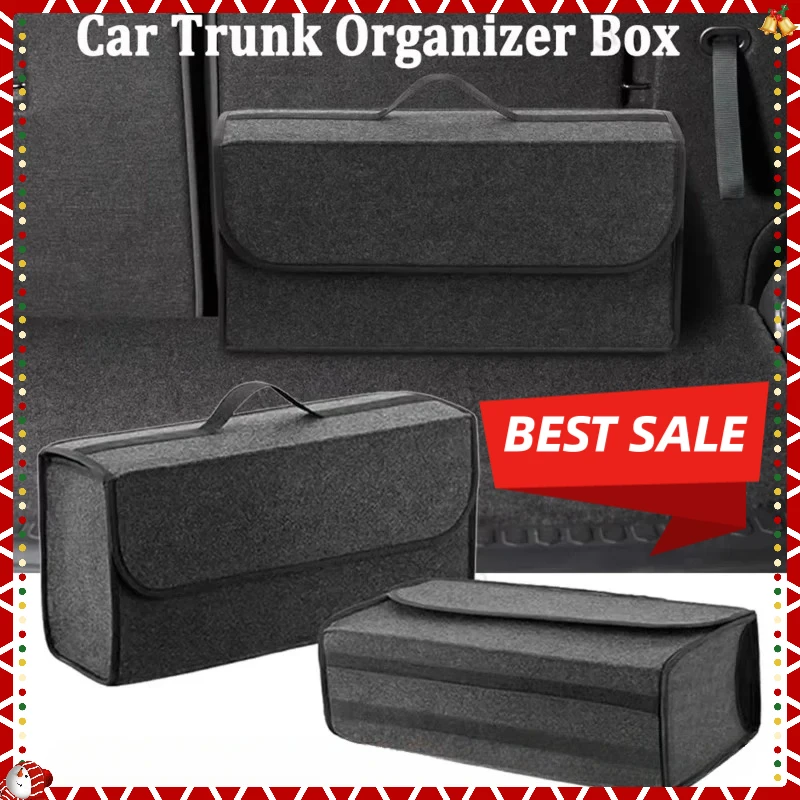 صندوق تخزين صندوق السيارة الأكثر مبيعًا لعام 2025 - مادة اللباد، مضادة للانزلاق، سعة كبيرة، أداة تنظيم تلقائية متحركة ناعمة ومحمولة