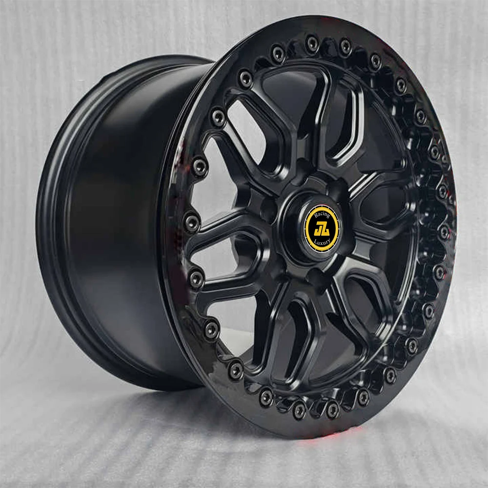 

JZ New Custom 6x139.7 6x5.5 Forged Drag Beadlock Wheels Rims for Expedition Tahoe Ram 1500 LC200 LC300 H2 F150