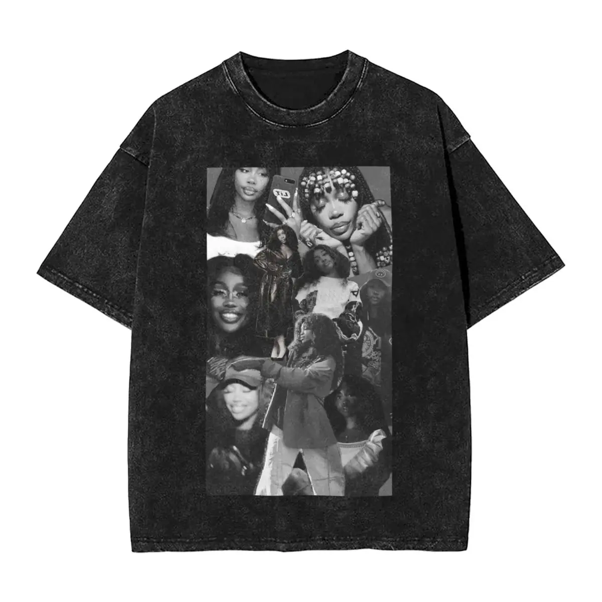 الشارع الشهير تي شيرت SZA أغنية المغني غسلها تي شيرت قصير الأكمام الهيب هوب قمم تي شيرت تيز للرجال والنساء