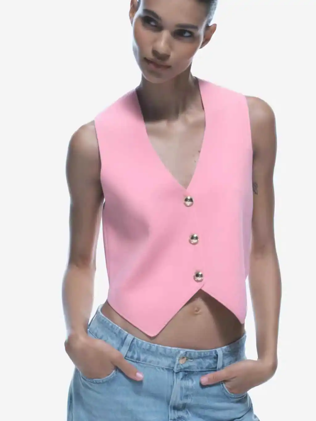 Summer 2025 New Vintage Women's ort Fit V-ne Tank Top Vest Faion Commute Sle Single Button Closure  Color Polyester