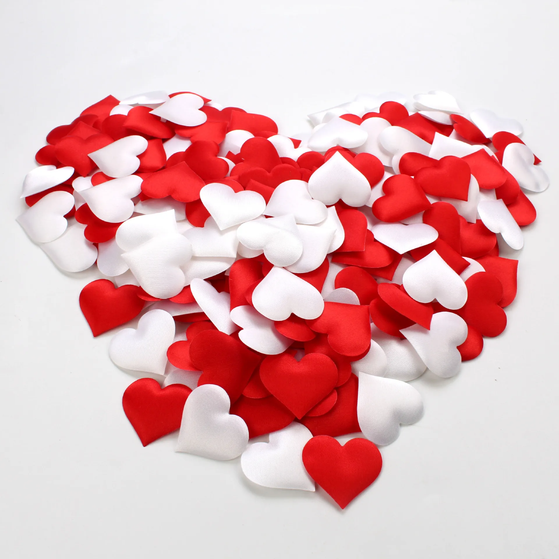 100 unids/lote de pétalos de esponja en forma de corazón de amor para decoración de boda, pétalos hechos a mano, mesa de cumpleaños, accesorios de fiesta de boda, 3,5 cm