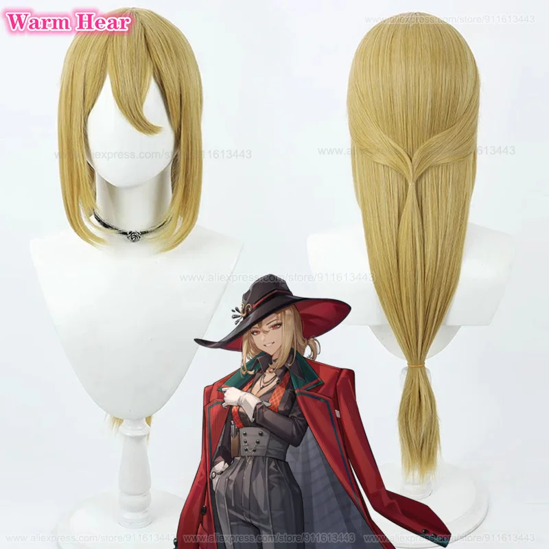 High Quality Tennant Cosplay Wig Game 65cm Long Golden Wig Cosplay Anime Wig Heat Resistant Synthetic Wigs +Wig Cap