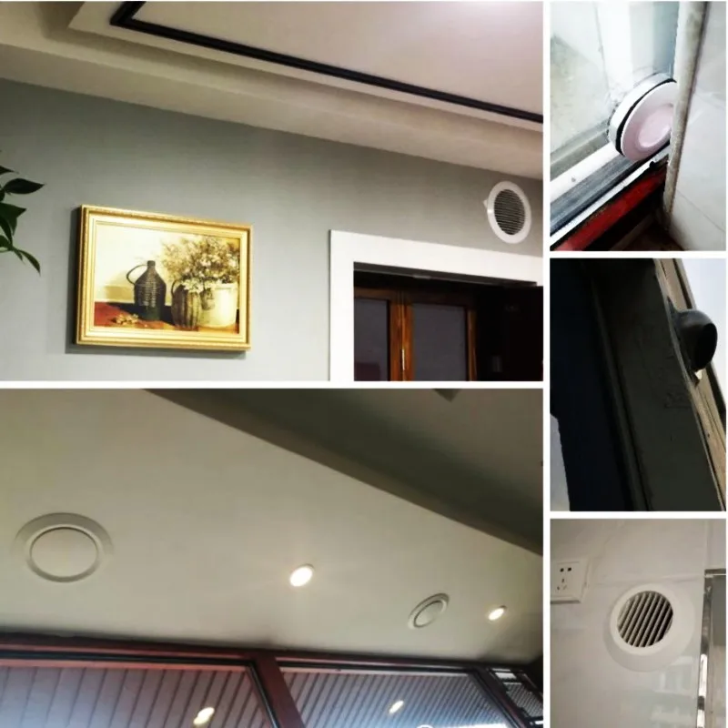 75mm Mounting Dia Adjustable Disc Type Round Air Vent Grille Outlet Ventilation Cover Flange
