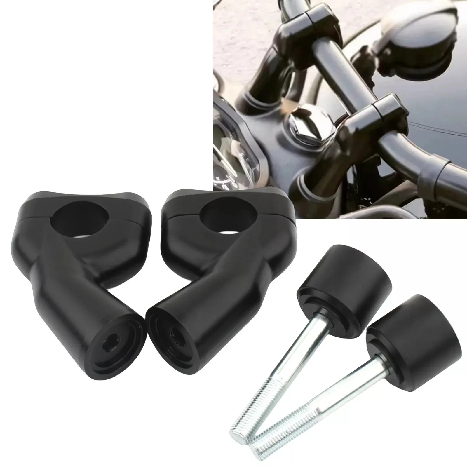 Motorcycle Handlebar Risers Clamps Parts For Triumph Bobber 2017-2024 T100 T120