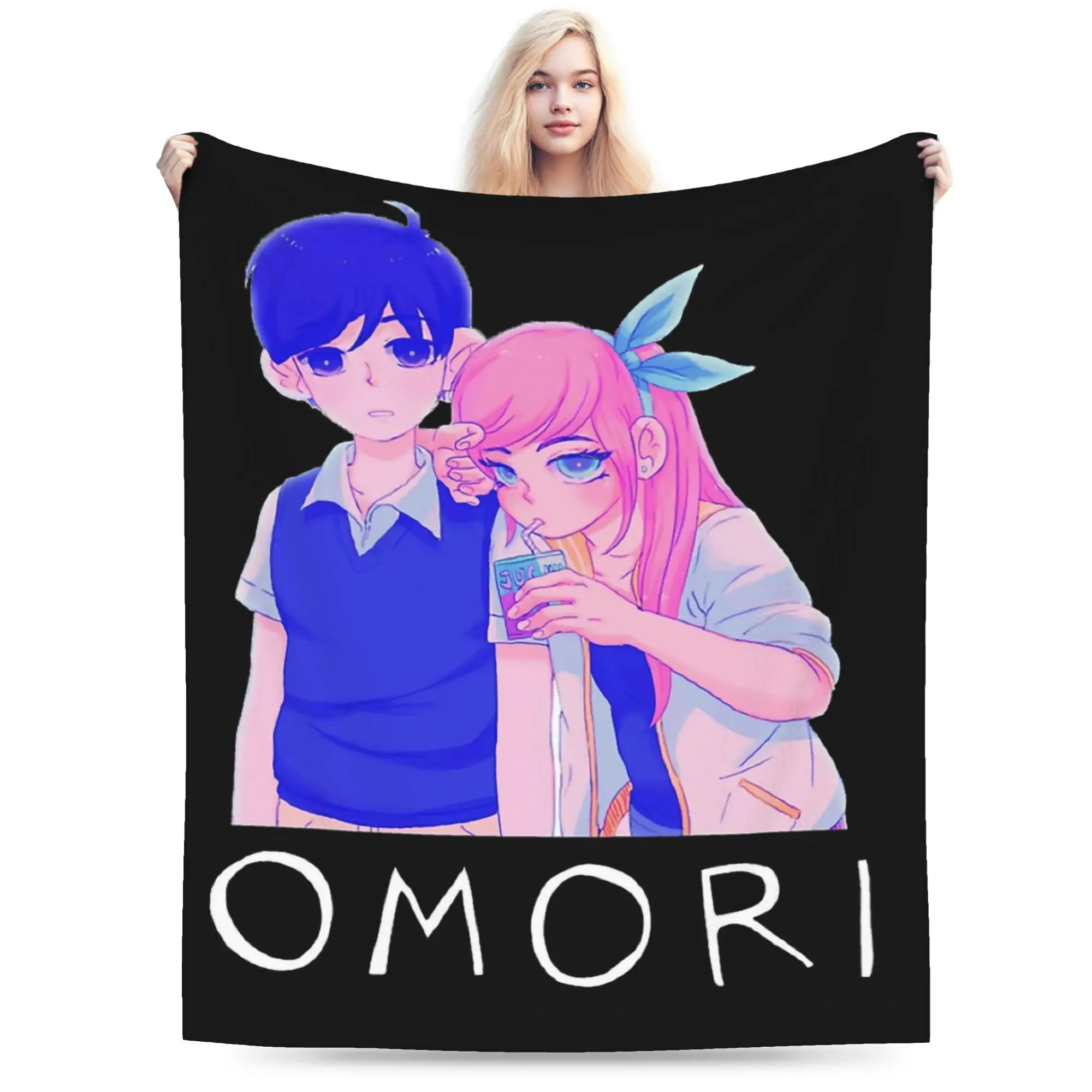 Omori Blanket Coral Fleece Plush Print  Portable Soft Throw Blankets for Sofa Couch Bedspread