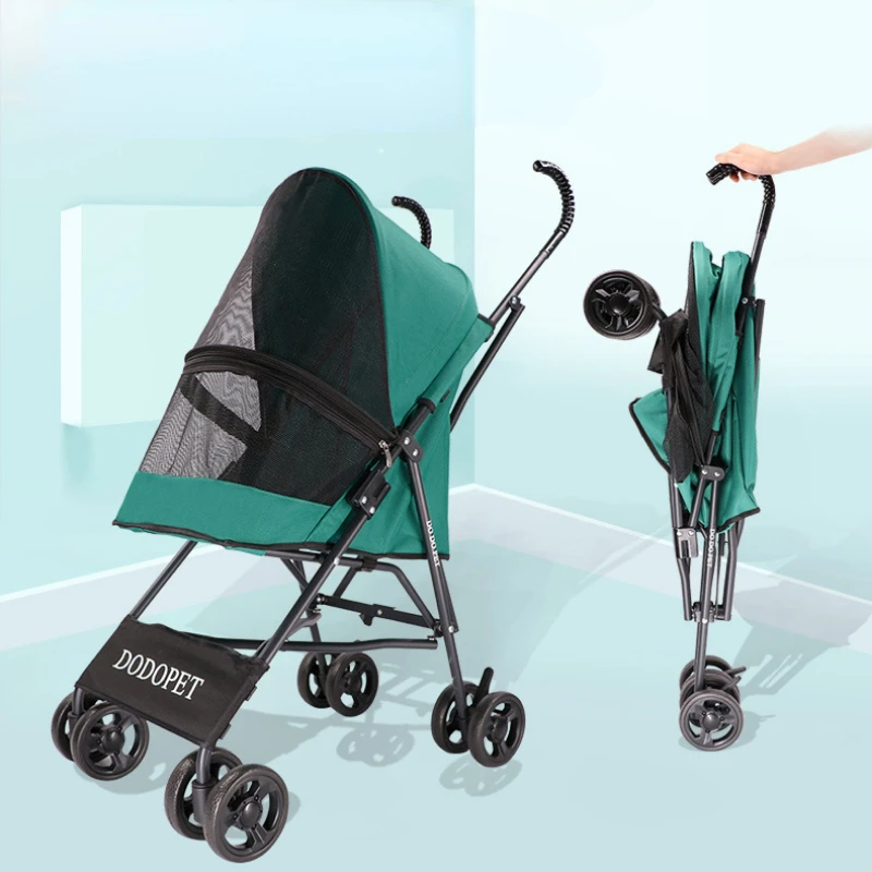 

Lightweight Portable Pet Cart Free Installation Standing Dog Walking Car for Small Dogs and Cats Handcart for Pet Outings