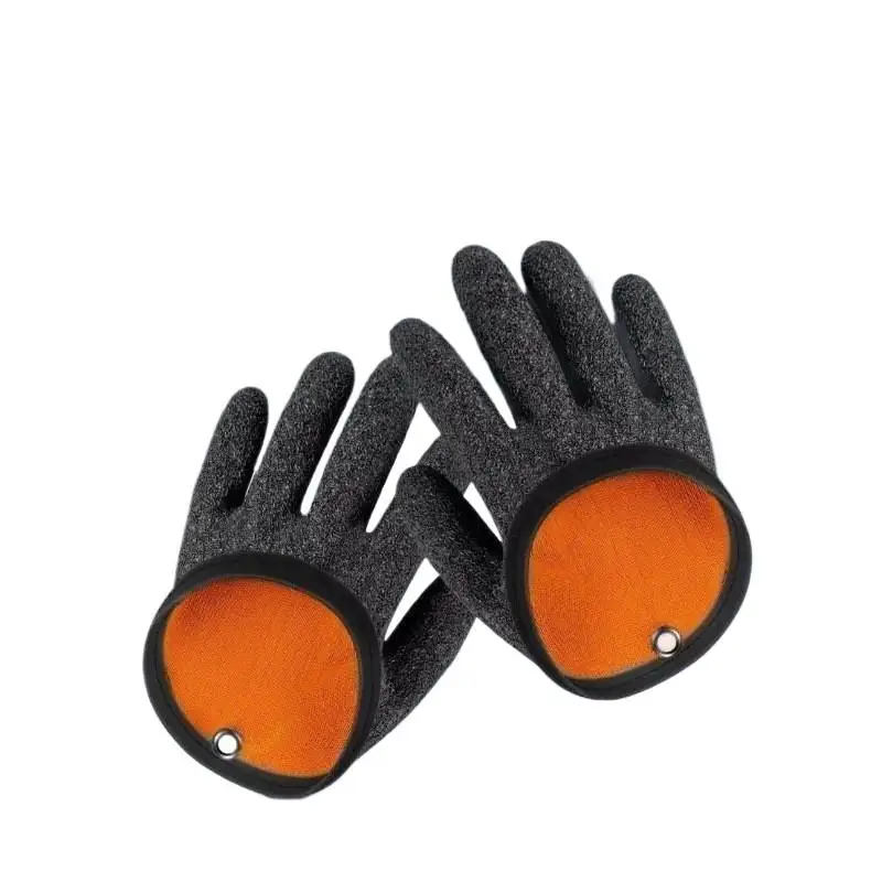1 Paar Angelhandschuhe mit Magnetverschluss, rutschfest, wasserdicht, für Angler, zum Fangen von Fischen, Latexhandschuhe, Zubehör. – Detail 1