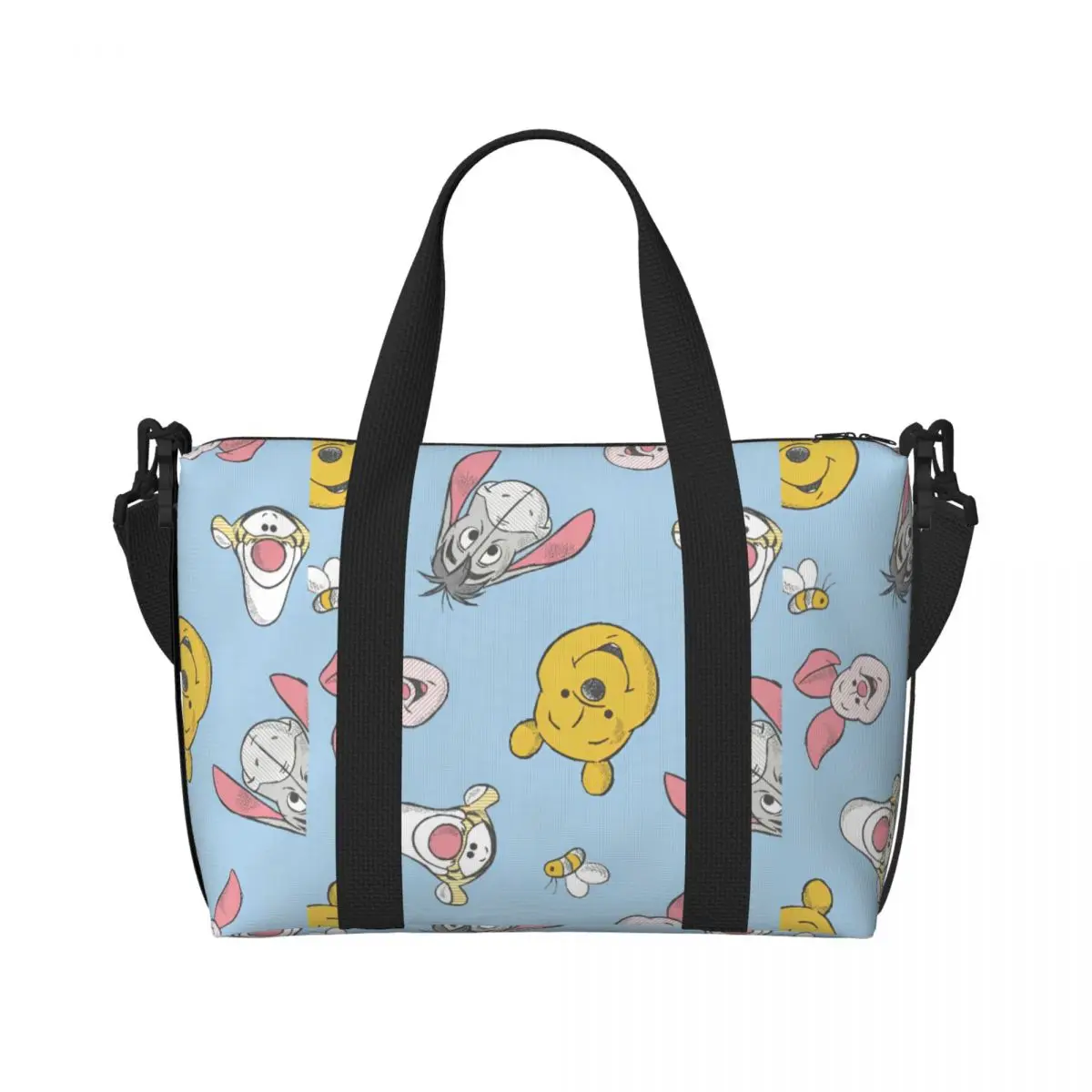 

Winnie The Pooh Large Daliy Tote Bag Women Sandproof Tote Bags for Grocery