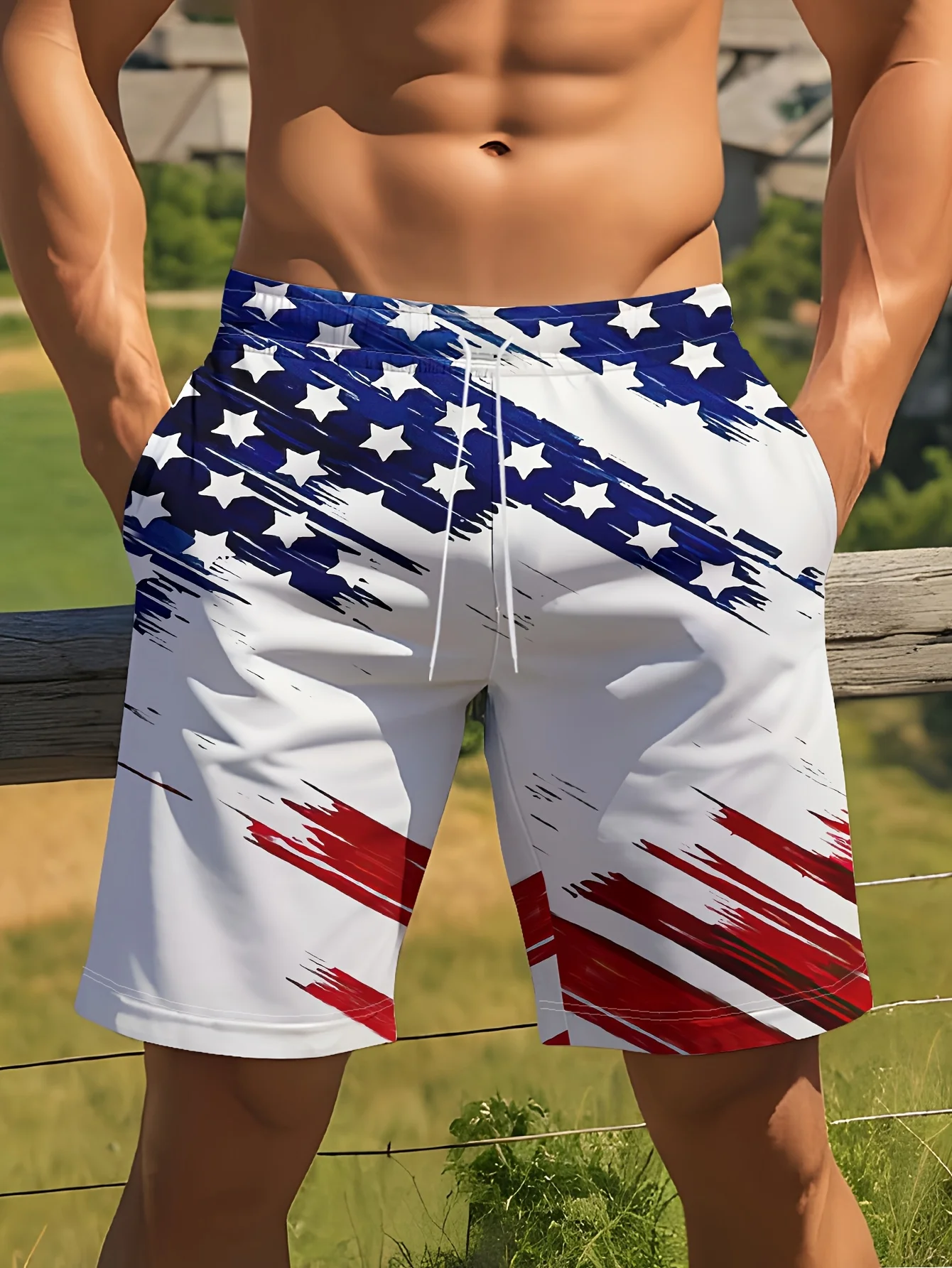 

Новые мужские модные повседневные уличные шорты на лето 2025 из полиэфирного волокна, которые удобны, мягкие и дышащие.