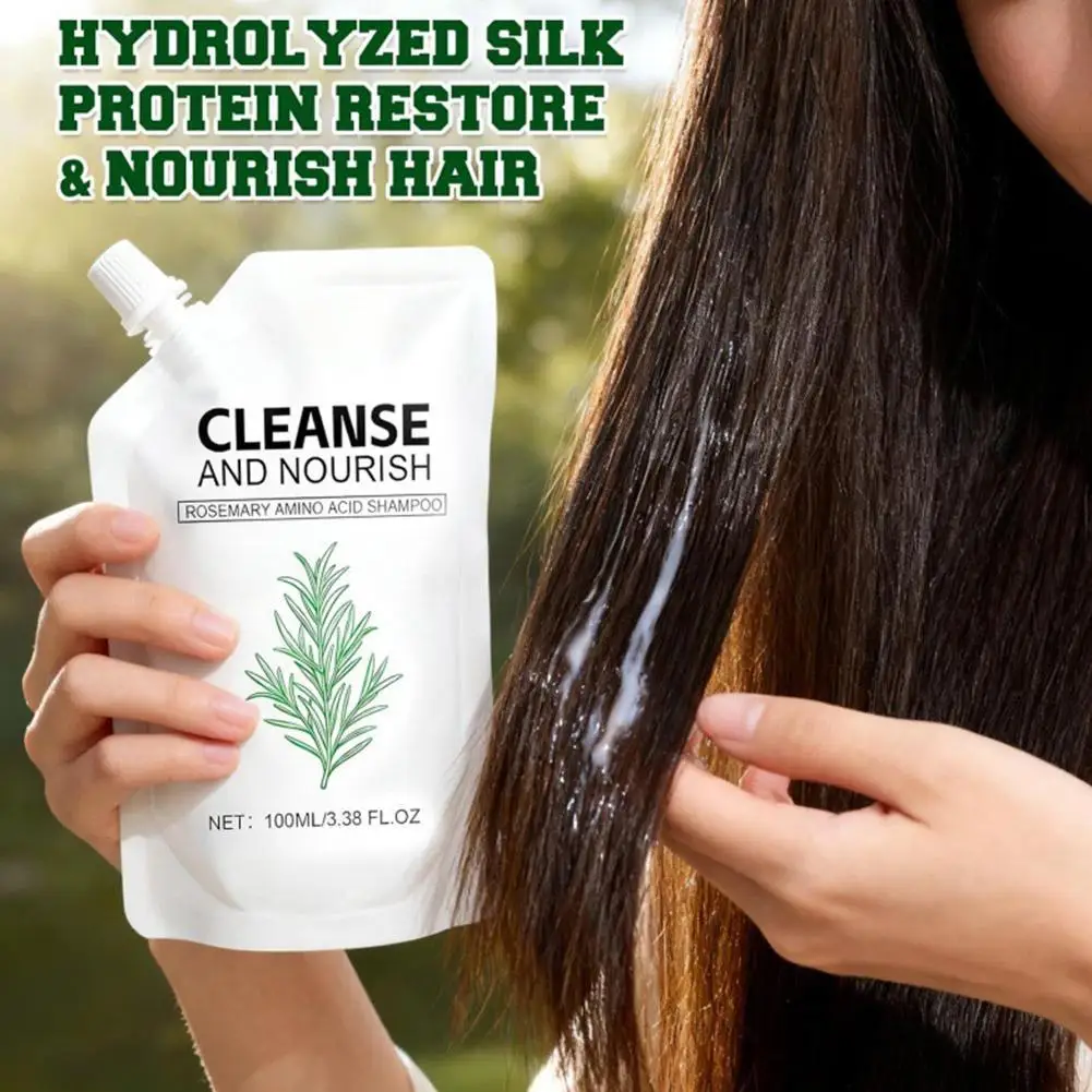 

300 мл шампунь с аминокислотами розмарина, уход за волосами, глубокое очищение, уход за кожей головы, контроль жирности, укрепляющий шампунь для корней волос