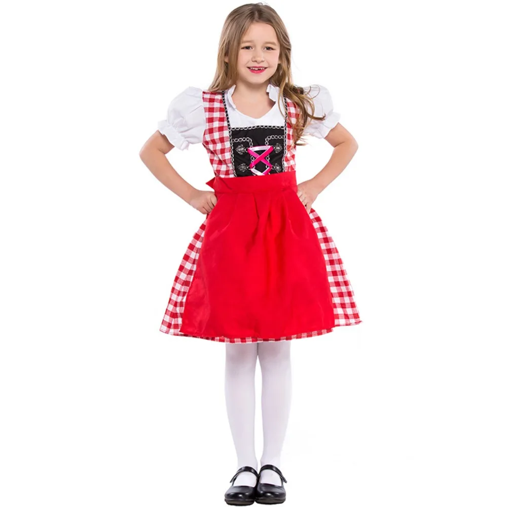 

Girls' German Traditional Costume - Bavarian Folk Dress for Munich Oktoberfest Performance