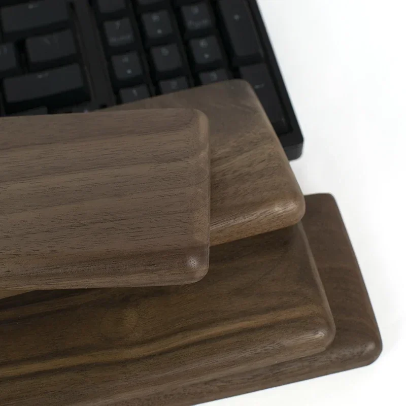 

Black Walnut Palm Rest Custom Soild Wood Wrist Rest Wooden Plam Stree 60/75/86/100/104% Mechanical Keyboard Accessory Mouse Rest