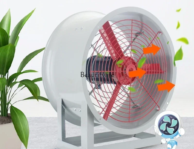 Low Noise Explosion-Proof Axial Flow Fan Exhaust Industrial Exhaust Fan Fire Smoke Exhaust